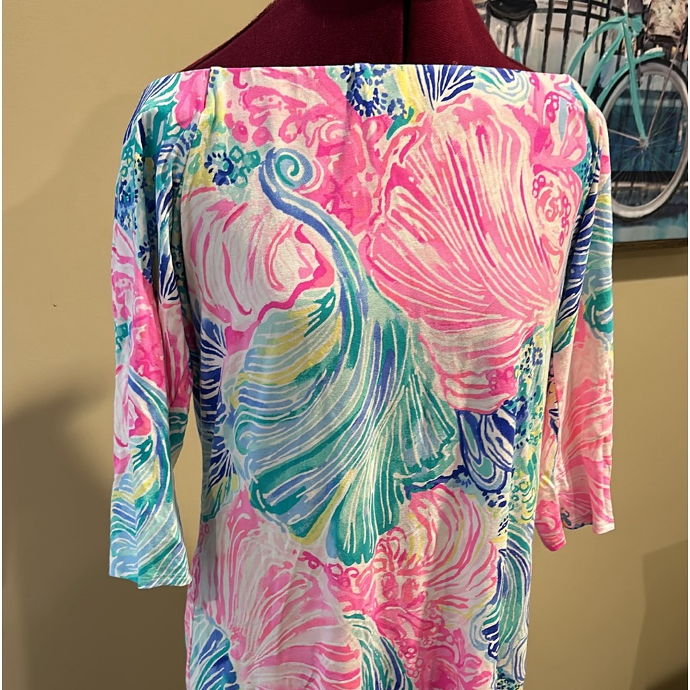 Lilly Pulitzer Laurana off the shoulder dress.